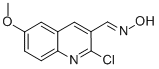 structure of CAS# 93299-50-4, 2-Chloro-6-Methoxy-3-Quinolinecarboxaldehyde Oxime;2-Chloro-6-Methoxy-3-Quinolinecarboxaldehyde Oxime;2-CHLORO-6-METHOXY-QUINOLINE-3-CARBALDEHYDE OXIME;2-CHLORO-6-METHOXY-3-QUINOLINECARBALDEHYDE OXIME