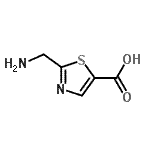 结构式 CAS# 933742-24-6, 2-(氨基甲基)-1,3-噻唑-5-羧酸