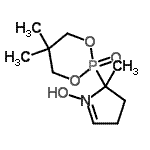 structure of CAS# 934182-09-9, 2-(5,5-Dimethyl-2-oxido-1,3,2-dioxaphosphinan-2-yl)-1-hydroxy-2-methyl-3,4-dihydro-2H-1lambda<sup>5</sup>-pyrrol-1-yl;CYPMPO