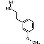 structure of CAS# 93457-54-6, [2-(3-Methoxyphenyl)ethyl]hydrazine