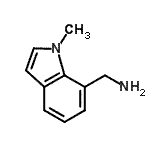 结构式 CAS# 937795-97-6, 1-(1-甲基-1H-吲哚-7-基)甲胺