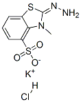 CAS 登录号：93841-32-8， 2-亚肼基-2,3-二氢-3-甲基苯并噻唑-4-磺酸钾单盐酸盐