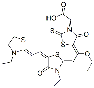 CAS#: 93857-80-8， 5-[1-Ethoxy-2-[3-Ethyl-5-[(3-Ethylthiazolidin-2-Ylidene)Ethylidene]-4-Oxothiazolidin-2-Ylidene]Ethylidene]-4-Oxo-2-Thioxothiazolidin-3-Acetic Acid