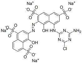 CAS#: 93940-72-8， Tetrasodium 3-[[8-[(4-Amino-6-Chloro-1,3,5-Triazin-2-Yl)Amino]-1-Hydroxy-3,6-Disulphonato-2-Naphthyl]Azo]-4-Hydroxynaphthalene-1,5-Disulphonate