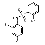 结构式 CAS# 941294-30-0, 2-溴-N-(2,4-二氟苯基)苯磺酰胺