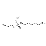 CAS 登录号：94159-63-4， 钠己基2-羟基乙基磷酸酯