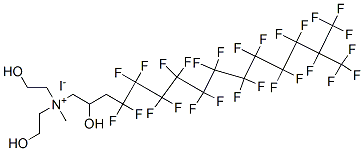 CAS#: 94159-76-9， Bis(2-Hydroxyethyl)Methyl[4,4,5,5,6,6,7,7,8,8,9,9,10,10,11,11,12,12,13,13,14,15,15,15-Tetracosafluoro-2-Hydroxy-14-(Trifluoromethyl)Pentadecyl]Ammonium Iodide