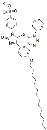 CAS#: 94166-37-7， Potassium 4-[2,5-Dihydro-2-Oxo-5-[(1-Phenyl-1H-Tetraazol-5-Yl)Thio]-4-[4-(Tetradecyloxy)Phenyl]-1H-Imidazol-1-Yl]Benzenesulphonate