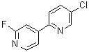 structure of CAS# 942206-11-3, 5-Chloro-2'-fluoro-2,4'-bipyridine;[942206-11-3];5-Chloro-2'-fluoro-[2,4']bipyridine;5-CHLORO-2'-FLUORO-[2,4']-BIPYRIDINE