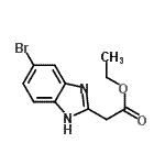 结构式 CAS# 944903-92-8, 乙基2-(5-溴-1H-苯并咪唑-2-基)乙酸酯