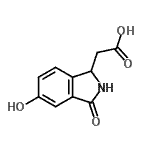 structure of CAS# 94512-05-7, (5-Hydroxy-3-oxo-2,3-dihydro-1H-isoindol-1-yl)acetic acid;(5-Hydroxy-3-oxo-2,3-dihydro-1H-isoindol-1-yl)-acetic acid;(5-HYDROXY-3-OXO-2,3-DIHYDRO-1H-ISOINDOL-1-YL)-ACETICACID;2-(5-hydroxy-3-oxoisoindolin-1-yl)acetic acid