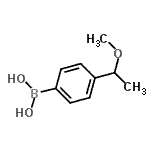 structure of CAS# 945723-15-9, [4-(1-Methoxyethyl)phenyl]boronic acid;[4-(1-methoxyethyl)phenyl]boronic acid;boronic acid, [4-(1-methoxyethyl)phenyl];boronic acid, [4-(1-methoxyethyl)phenyl]-