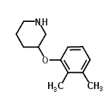 structure of CAS# 946681-02-3, 3-(2,3-Dimethylphenoxy)piperidine;3-(2,3-Dimethylphenoxy)piperidine;MFCD08687655