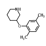structure of CAS# 946681-05-6, 3-(2,5-Dimethylphenoxy)piperidine;3-(2,5-Dimethylphenoxy)piperidine;MFCD08687657