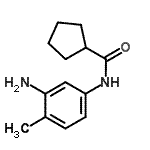 structure of CAS# 946690-42-2, N-(3-Amino-4-methylphenyl)cyclopentanecarboxamide;MFCD09946653;N-(3-Amino-4-methylphenyl)cyclopentanecarboxamide