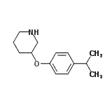 结构式 CAS# 946726-03-0, 3-(4-异丙基苯氧基)哌啶