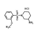 CAS 登录号：947532-54-9， 1-[(2-甲氧基苯基)磺酰基]-3-哌啶胺盐酸盐(1:1)