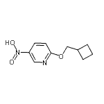 structure of CAS# 947534-32-9, 2-(Cyclobutylmethoxy)-5-nitropyridine;2-(Cyclobutylmethoxy)-5-nitropyridine;MFCD11036049