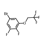 structure of CAS# 947534-36-3, 5-Bromo-1,2-difluoro-3-(2,2,2-trifluoroethoxy)benzene;5-Bromo-1,2-difluoro-3-(2,2,2-trifluoro-ethoxy)-benzene