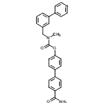 structure of CAS# 947669-91-2, 4'-Carbamoyl-4-biphenylyl methyl[3-(4-pyridinyl)benzyl]carbamate;