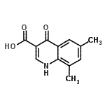 结构式 CAS# 948288-96-8, 4-羟基-6,8-二甲基-3-喹啉羧酸