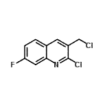 结构式 CAS# 948291-38-1, 2-氯-3-(氯甲基)-7-氟喹啉