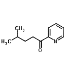 structure of CAS# 95188-18-4, 4-Methyl-1-(2-pyridinyl)-1-pentanone;3-Methylbutyl 2-pyridyl ketone