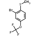 结构式 CAS# 951884-71-2, 2-溴-1-(甲硫基)-4-(三氟甲氧基)苯