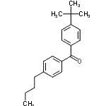 structure of CAS# 95282-55-6, (4-Butylphenyl)[4-(2-methyl-2-propanyl)phenyl]methanone;4-(1-Butyl)-4'-tert-butylbenzophenone;4-n-Butyl-4'-tert-butylbenzophenone;MFCD01319939