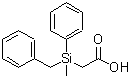structure of CAS# 95349-35-2, [Benzyl(methyl)phenylsilyl]acetic acid;(-)-Benzylmethylphenylsilylacetic acid;(-)-Benzy<wbr>lmethylph<wbr>enylsilyl<wbr>acetic Ac<wbr>id [for e<wbr>ε Determi<wbr>nation by<wbr> NMR];(-)-BENZYLMETHYLPHENYLSILYLACETICACID