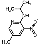 结构式 CAS# 954228-54-7, N-异丙基-5-甲基-3-硝基-2-吡啶胺