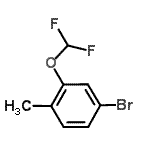 结构式 CAS# 954235-88-2, 4-溴-2-(二氟甲氧基)-1-甲基苯
