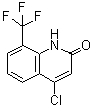 structure of CAS# 955288-52-5, 4-Chloro-8-(trifluoromethyl)-2(1H)-quinolinone;4-Chloro-1,2-dihydro-2-oxo-8-(trifluoromethyl)quinoline;4-Chloro-8-trifluoromethyl-1H-quinolin-2-one;MFCD05863554