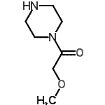 结构式 CAS# 95550-06-4, 2-甲氧基-1-(1-哌嗪基)乙酮