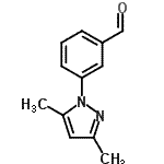 structure of CAS# 956352-08-2, 3-(3,5-Dimethyl-1H-pyrazol-1-yl)benzaldehyde;3-(3,5-Dimethyl-pyrazol-1-yl)-benzaldehyde;3-(3,5-dimethylpyrazolyl)benzaldehyde;benzaldehyde, 3-(3,5-dimethyl-1H-pyrazol-1-yl)