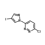 structure of CAS# 957035-36-8, 3-Chloro-6-(4-iodo-1H-pyrazol-1-yl)pyridazine;3-Chloro-6-(4-iodo-1H-pyrazol-1-yl)pyridazine;3-Chloro-6-(4-iodo-1H-pyrazol-1-yl)pyridazine 98%