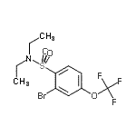 structure of CAS# 957062-75-8, 2-Bromo-N,N-diethyl-4-(trifluoromethoxy)benzenesulfonamide;2-Bromo-N,N-diethyl-4-(trifluoromethoxy)benzenesulfonamide;2-Bromo-N,N-diethyl-4-(trifluoromethoxy)benzenesulphonamide;MFCD09878396