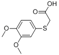 structure of CAS# 95735-63-0, 2-[(3,4-Dimethoxyphenyl)Thio]-Acetic Acid;2-[(3,4-Dimethoxyphenyl)Thio]Acetate;2-(3,4-Dimethoxyphenyl)Sulfanylethanoate;Zinc00131937