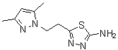 结构式 CAS# 957484-31-0, 5-[2-(3,5-二甲基-1H-吡唑-1-基)乙基]-1,3,4-噻二唑-2-胺