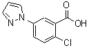 结构式 CAS# 957509-90-9, 2-氯-5-(1H-吡唑-1-基)苯甲酸