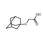 structure of CAS# 95769-28-1, (Adamantan-1-ylsulfanyl)acetic acid;(1-adamantylsulfanyl)acetic acid;(1-Adamantylthio)acetic acid;(Adamantan-1-ylsulfanyl)-acetic acid