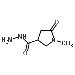 结构式 CAS# 959240-80-3, 1-甲基-5-氧代-3-吡咯烷甲酰肼