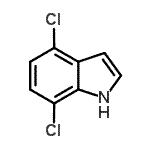 structure of CAS# 96129-73-6, 4,7-Dichloro-1H-indole;4,7-Dichloroindole