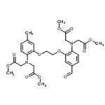 structure of CAS# 96315-11-6, Methyl {[2-(2-{2-[bis(2-methoxy-2-oxoethyl)amino]-5-formylphenoxy}ethoxy)-4-methylphenyl](2-methoxy-2-oxoethyl)amino}acetate;BAPTA-TMFM;Glycine,N<wbr>-[2-[2-[2<wbr>-[bis(2-m<wbr>ethoxy-2-<wbr>oxoethyl)<wbr>amino]-5-<wbr>formylphe<wbr>noxy]etho<wbr>xy]-4-met<wbr>hylphenyl<wbr>]-N-(2-me<wbr>thoxy-2-o<wbr>xoethyl)-<wbr>,methyles<wbr>ter;methyl {[<wbr>2-(2-{2-[<wbr>bis(2-met<wbr>hoxy-2-ox<wbr>oethyl)am<wbr>ino]-5-fo<wbr>rmylpheno<wbr>xy}ethoxy<wbr>)-4-methy<wbr>lphenyl](<wbr>2-methoxy<wbr>-2-oxoeth<wbr>yl)amino}<wbr>acetate