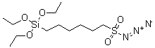 structure of CAS# 96550-26-4, 6-(Triethoxysilyl)-1-hexanesulfonyl azide;1-hexanesulfonyl azide, 6-(triethoxysilyl)-;6-(Triethoxysilyl)hexan-1-sulfonylazid;6-(triethoxysilyl)hexane-1-sulfonyl azide