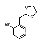 structure of CAS# 96557-36-7, 2-(2-Bromobenzyl)-1,3-dioxolane;1-Bromo-2-(1,3-dioxolan-2-ylmethyl)benzene;MFCD04117643