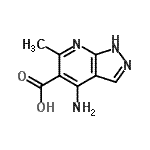 CAS 登录号：96740-67-9， 4-氨基-6-甲基-1H-吡唑并[3,4-b]吡啶-5-羧酸
