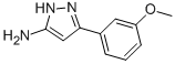 structure of CAS# 96799-04-1, 5-(3-Methoxyphenyl)-1H-Pyrazol-3-Amine;3-(3-Methoxyphenyl)-1H-Pyrazol-5-Amine(SALTDATA: Hcl);3-(3-Methoxyphenyl)-1H-Pyrazol-5-Amine 1Hcl;5-(3-METHOXY-PHENYL)-2H-PYRAZOL-3-YLAMINE