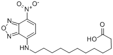 structure of CAS# 96801-39-7, 12-[(7-Nitro-2,1,3-Benzoxadiazol-4-Yl)Amino]-Dodecanoic Acid;C12-NBD,Freeacid(12-97-Nitrobenzofurazan4-YLAMINO)DODECANOICACID);12-(N-(7-NITROBENZ-2-OXA-1,3-DIAZOL-4-YL)AMINO)DODECANOIC ACID;12-(7-NITRO-2,1,3-BENZOXADIAZOL-4-YLAMINO)DODECANOIC ACID