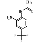 structure of CAS# 97051-69-9, N-[2-Amino-4-(trifluoromethyl)phenyl]acetamide;2'-Amino-4'-(trifluoromethyl)acetanilide;Acetamide,N-[2-amino-4-(trifluoromethyl)phenyl]-;MFCD00018052